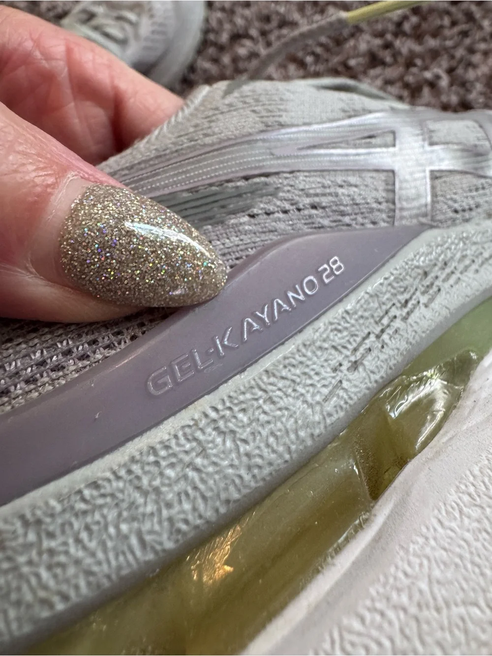 Asics Gel-Kayano 28 Women's Running Shoes Gray Lavendar FF Blast Size 8.5